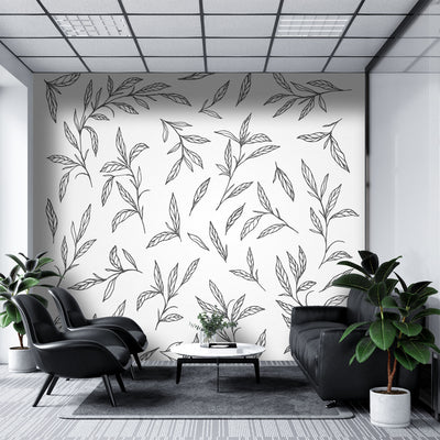 Mini leaves art – Mural Wallpaper, PVC Free, Non-Toxic