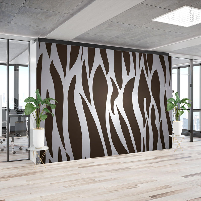 Zebra fur texture print – Mural Wallpaper, PVC Free, Non-Toxic