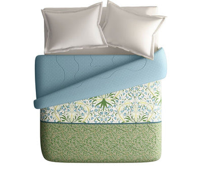 Foliage Inspired Pattern King Size Comforter (100% Cotton, Reversible)