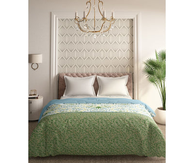 Foliage Inspired Pattern King Size Comforter (100% Cotton, Reversible)