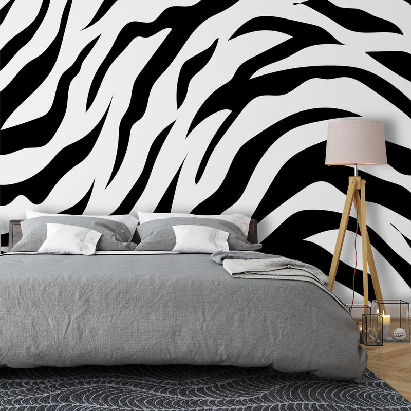 Seamless black and white animal print – Mural Wallpaper, PVC Free, Non-Toxic