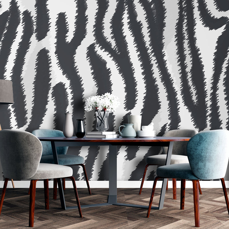 Seamless Zebra strips – Mural Wallpaper, PVC Free, Non-Toxic