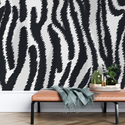 Seamless Zebra strips – Mural Wallpaper, PVC Free, Non-Toxic