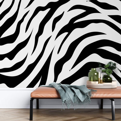 Seamless black and white animal print – Mural Wallpaper, PVC Free, Non-Toxic