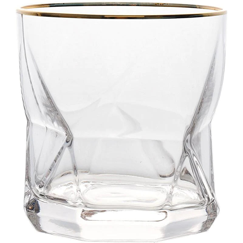 SPATIAL GLASS WITH GOLD RIM - SET OF 2 (9462)