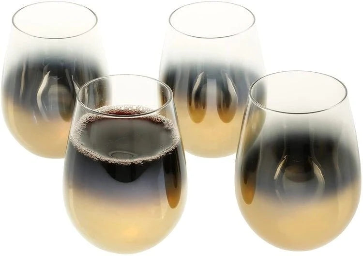 GOLDEN GLOW GLASSES - SET OF 2 (9462)