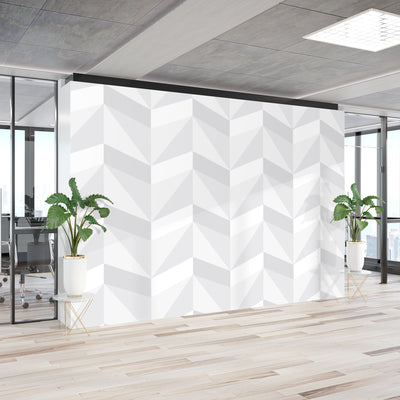 White and Gray geometric – Mural Wallpaper, PVC Free, Non-Toxic