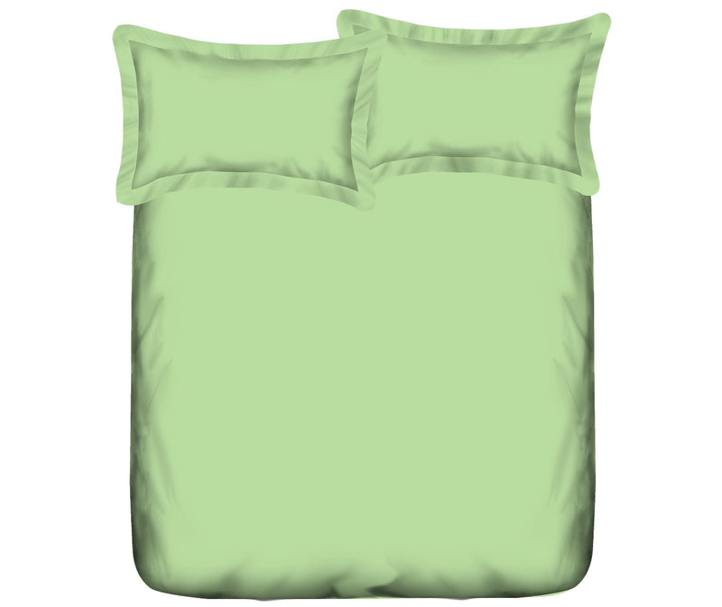 Pistachio Bedsheet With 2 Pillow Covers (100% Cotton, Super King Size)