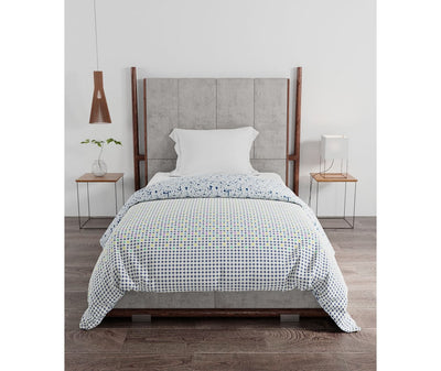 Multi-Coloured Geometric Print Single Size Comforter (100% Cotton, Reversible) (Copy)