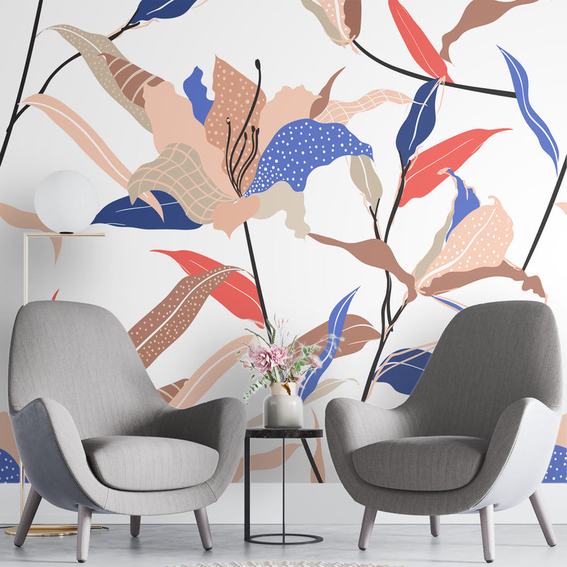 Minimalist Botanical – Mural Wallpaper, PVC Free, Non-Toxic