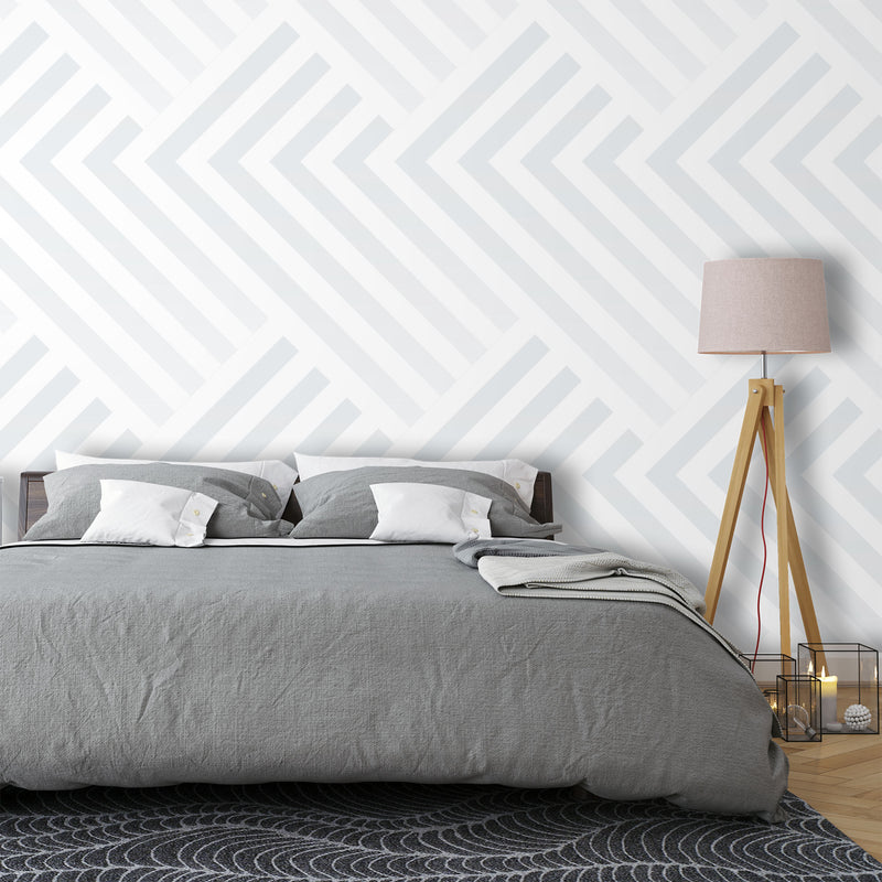 Light Gray geometric – Mural Wallpaper, PVC Free, Non-Toxic