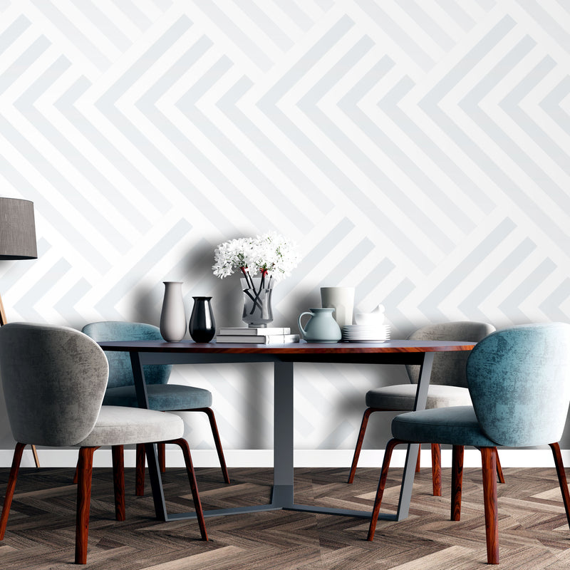 Light Gray geometric – Mural Wallpaper, PVC Free, Non-Toxic