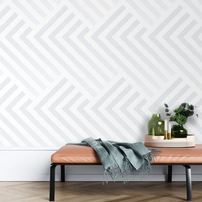 Light Gray geometric – Mural Wallpaper, PVC Free, Non-Toxic