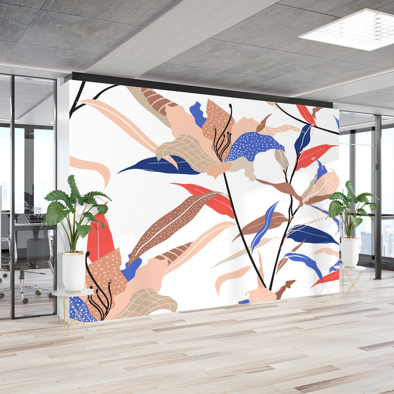 Minimalist Botanical – Mural Wallpaper, PVC Free, Non-Toxic