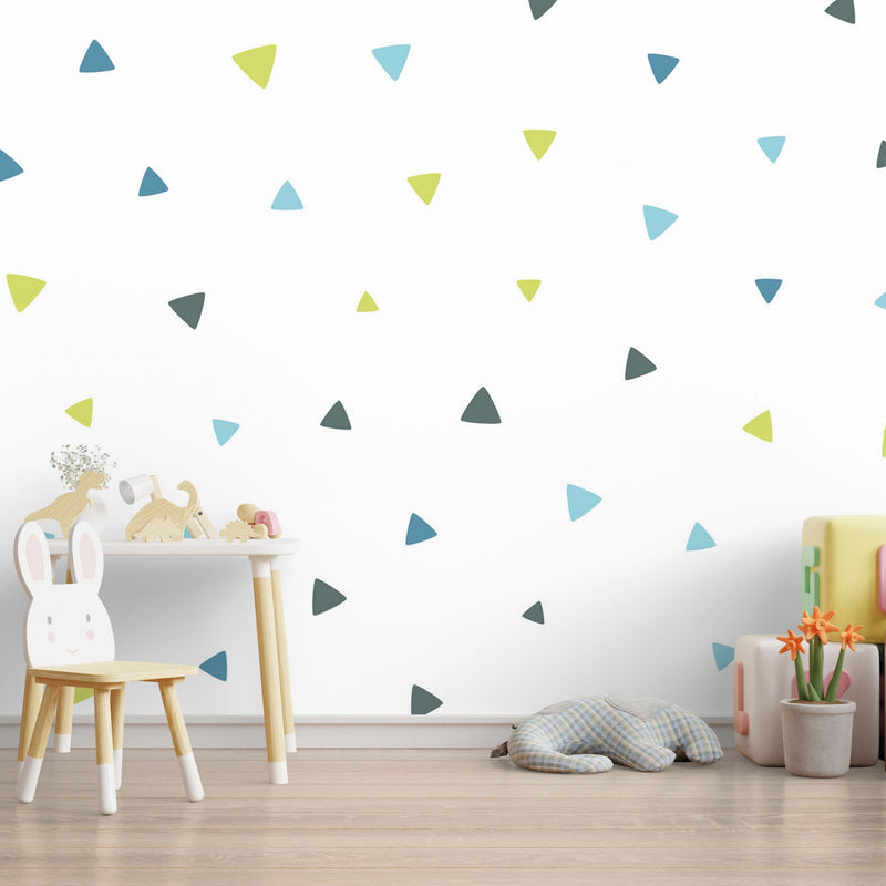 Multicolor seamless scandinavian triangles