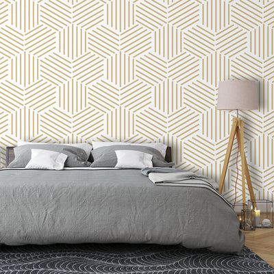 Ivory geometric – Mural Wallpaper, PVC Free, Non-Toxic