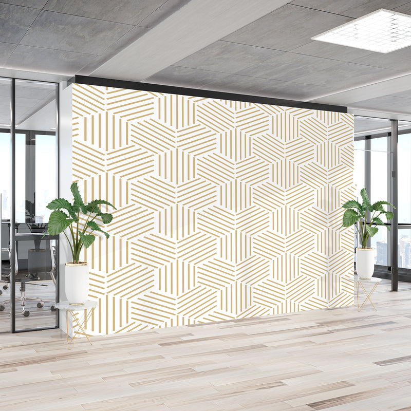 Ivory geometric – Mural Wallpaper, PVC Free, Non-Toxic