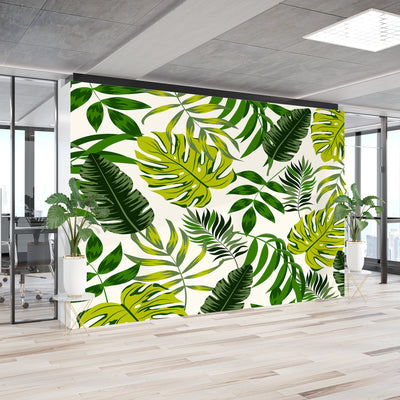 Jungle leaf seamless – Mural Wallpaper, PVC Free, Non-Toxic