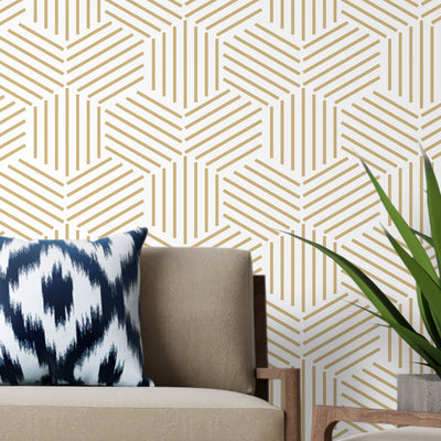 Ivory geometric – Mural Wallpaper, PVC Free, Non-Toxic