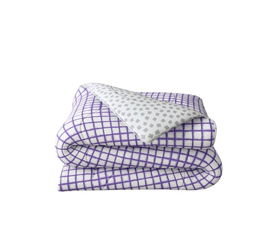 Shades Of Lavender, Geometric Tile Pattern Double Size Comforter (100% Cotton, Reversible)