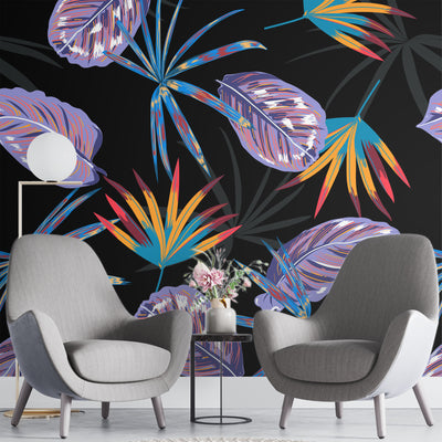 Purple Leaves – Mural Wallpaper, PVC Free, Non-Toxic