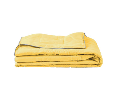 Misty Gold Double Size Comforter (Super Soft Dobby & Waffle Micro Fabric, Reversible)