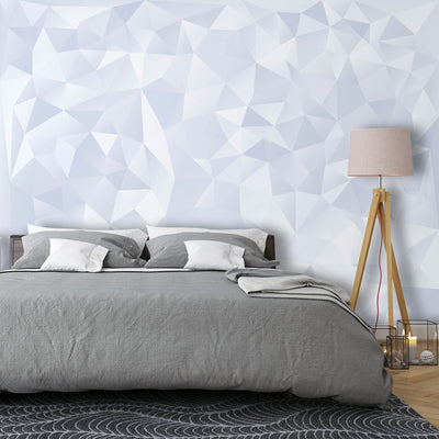 White 3d design – Mural Wallpaper, PVC Free, Non-Toxic