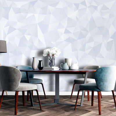 White 3d design – Mural Wallpaper, PVC Free, Non-Toxic