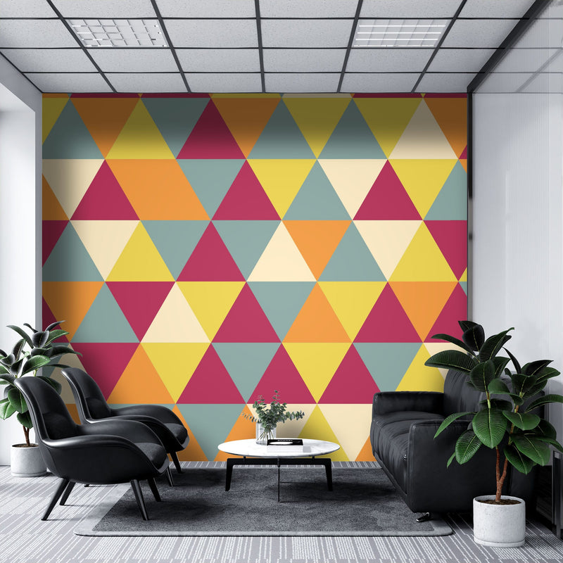 Multicolor triangles – Mural Wallpaper, PVC Free, Non-Toxic