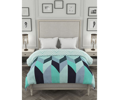 Multi-Coloured Abstract Arrow Print King Size Comforter (100% Cotton, Reversible)