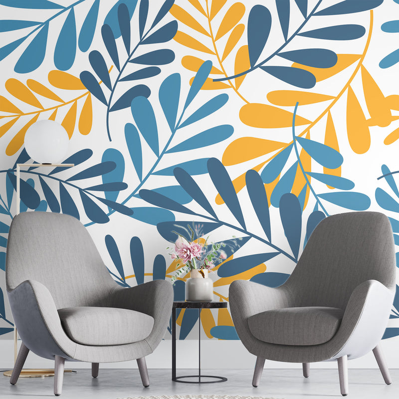 Seamless botanical – Mural Wallpaper, PVC Free, Non-Toxic