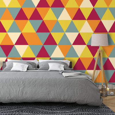 Multicolor triangles – Mural Wallpaper, PVC Free, Non-Toxic