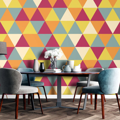 Multicolor triangles – Mural Wallpaper, PVC Free, Non-Toxic