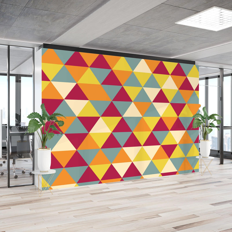 Multicolor triangles – Mural Wallpaper, PVC Free, Non-Toxic