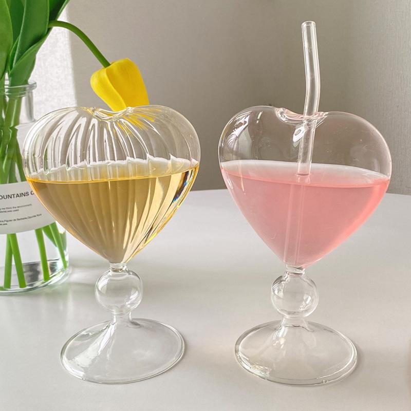 HEART SHAPE COCKTAIL GLASS - SET OF 2 (9462)