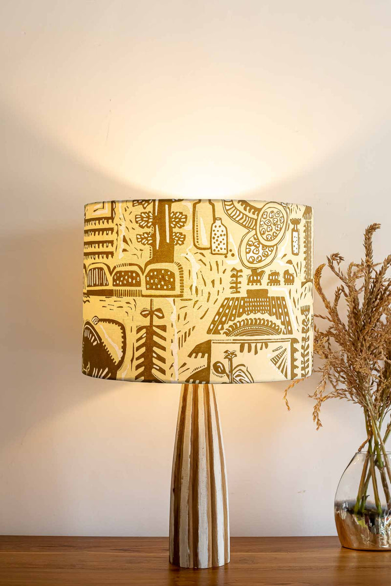 Udanti Large Drum Lampshade (Magnolia Khakhi)