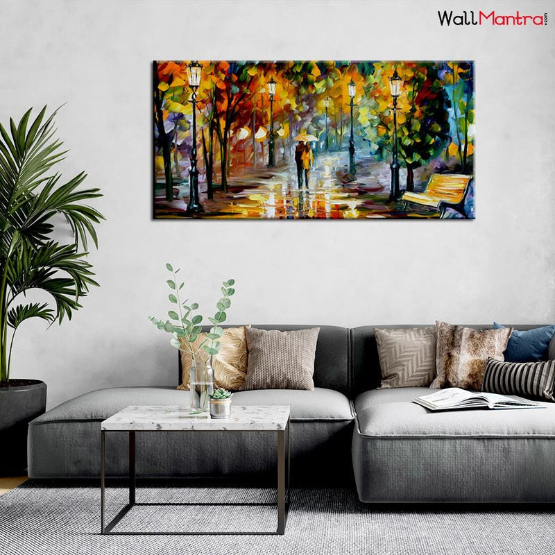 Forest Scenery Canvas Wall Painting Big Panoramic