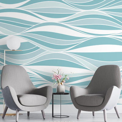 Seamless sea waves – Mural Wallpaper, PVC Free, Non-Toxic