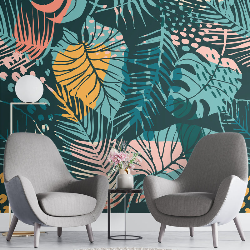 Leaves art – Mural Wallpaper, PVC Free, Non-Toxic