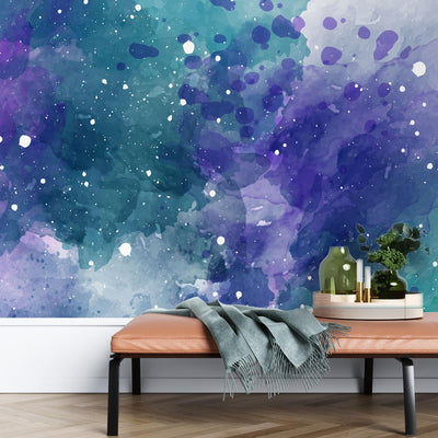 Purple watercolor speckle – Mural Wallpaper, PVC Free, Non-Toxic