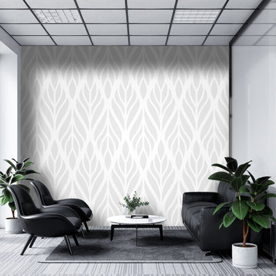 Gray leaf geometric – Mural Wallpaper, PVC Free, Non-Toxic