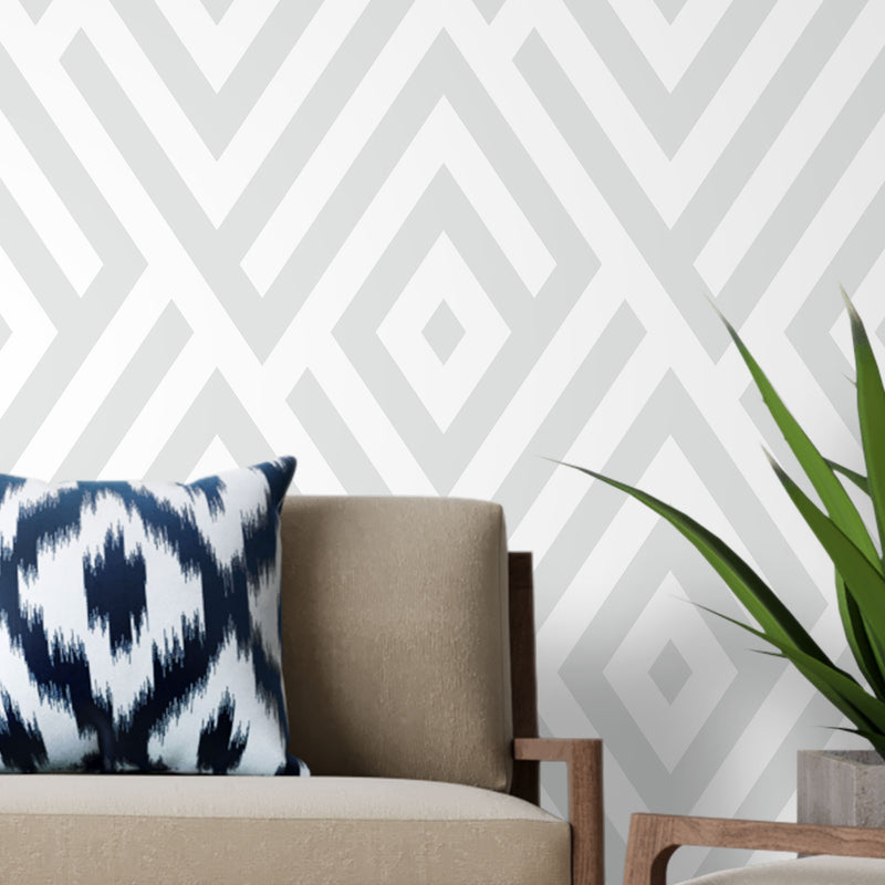 Navy Blue geometric – Mural Wallpaper, PVC Free, Non-Toxic