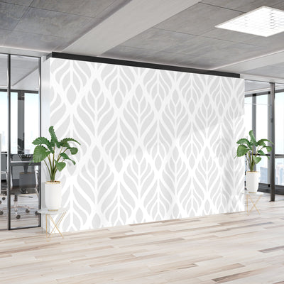 Gray leaf geometric – Mural Wallpaper, PVC Free, Non-Toxic