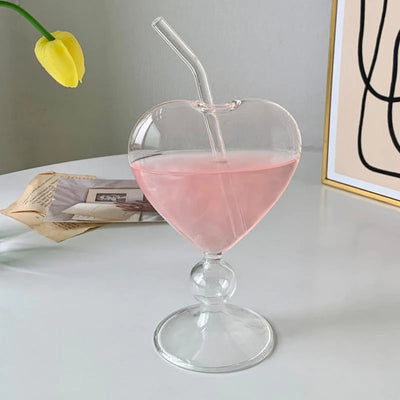 HEART SHAPE COCKTAIL GLASS - SET OF 2 (9462)