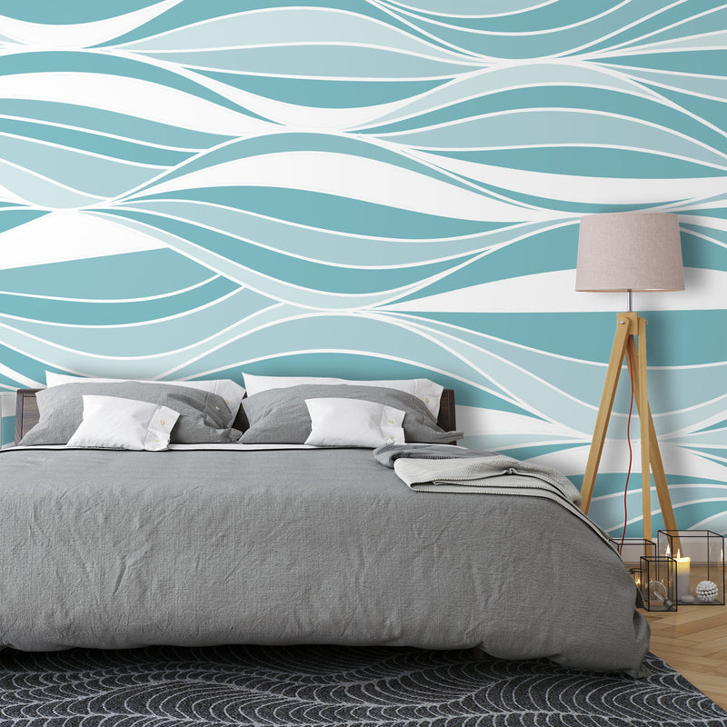 Seamless sea waves – Mural Wallpaper, PVC Free, Non-Toxic