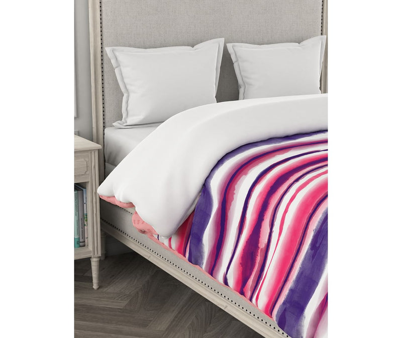 Watercolour Paint Stroke Pattern King Size Comforter (100% Cotton, Reversible)