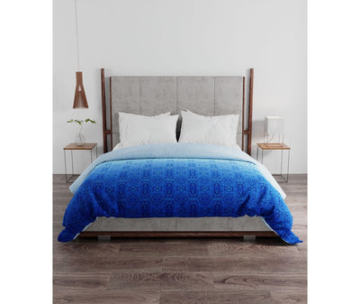 Shades Of Blue King Size Comforter (100% Cotton, Reversible)