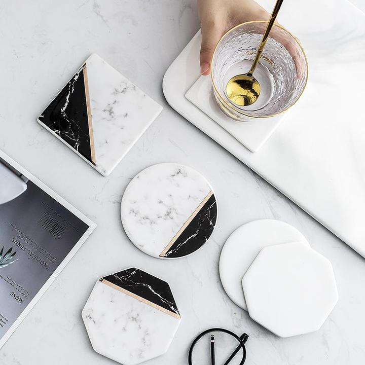 Marble Design Coasters - Set of 6