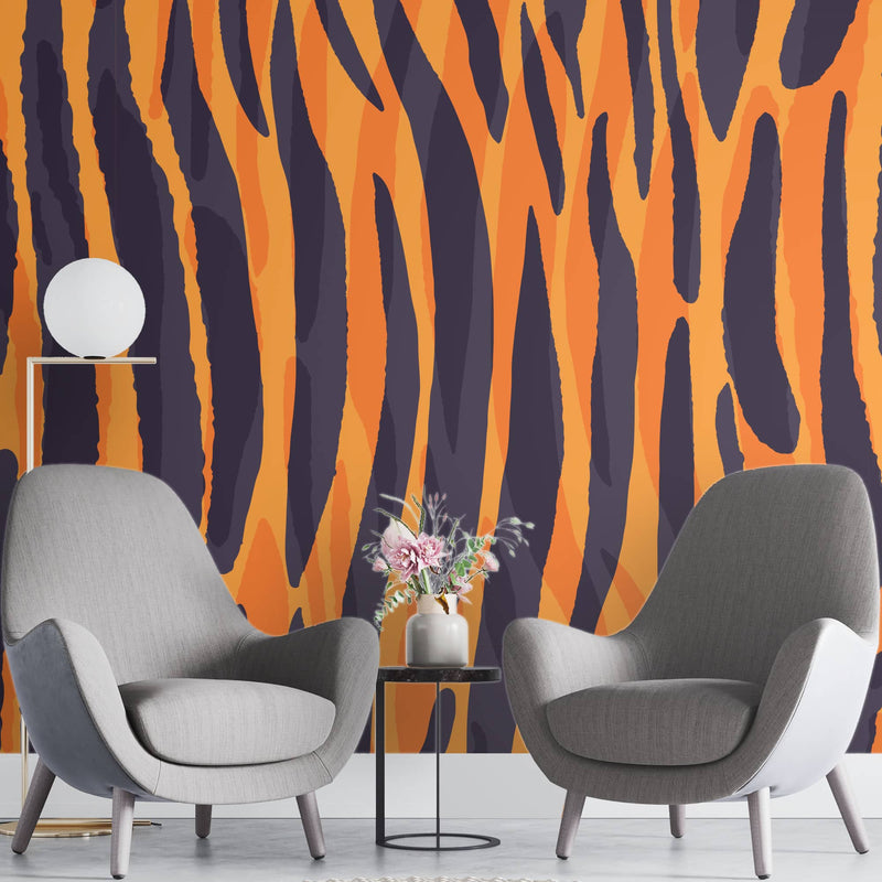 Tiger skin print – Mural Wallpaper, PVC Free, Non-Toxic