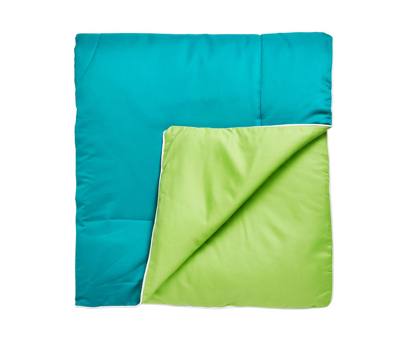 Teal & Apple Green Single Size Comforter (100% Cotton, Reversible)